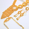 Elegant Alloy Ring Bracelets & Earrings & Necklaces & Rings Set for Weddings and Formal Events QJ3719-1