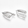 Brass Hoop Earring Findings X-KK-S350-070P-2