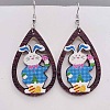 Easter Wood Dangle Earrings FS-WG65A0D-05-1