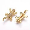 Brass Micro Pave Cubic Zirconia Beads ZIRC-F054-10G-1