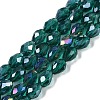 Transparent Electroplate Glass Beads Strands LS-EGLA-N013-T6mm-B24-1