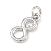 Brass Micro Pave Clear Cubic Zirconia Charms KK-P339-27P-08-2