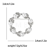 Alloy and Clear Glass Rhinestone Ring Brooch PW-WG6082F-02-1