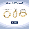 6Pcs Brass Spring Gate Rings KK-SC0007-74-2
