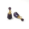 Faceted Natural Amethyst Pendants G-H252-A03-2