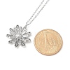 304 Stainless Steel Sunflower Pendant Cable Chain Necklaces for Women NJEW-R011-02P-5