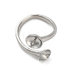 Brass Finger Cup Peg Ring Settings KK-L184-55P-2