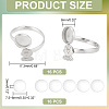   DIY Blank Dome Open Ring Making Kit STAS-PH0004-65-2