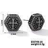 Chic Brass Cubic Zirconia Stud Earrings ZD1304-8-1