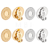 Unicraftale 8Pcs 2 Colors 304 Stainless Steel Clip-on Earring Setting Findings STAS-UN0038-09-1