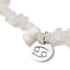 Natural White Moonstone Stretch Bracelets BJEW-JB11147-04-3