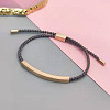304 Stainless Steel & Braided Cotton Cord Slider Bracelets FS-WG628A0-10-1