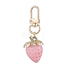 Acrylic Strawberry Pendant Decorations HJEW-JM02392-1