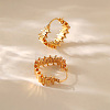 Brass Hoop Earrings for Women WGB6F4D-01-2
