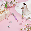 4Pcs Heart Acrylic Pendant Decorations HJEW-FH00282-4