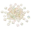 Electroplate Transparent Glass Beads GLAA-A045-03A-1