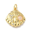 Brass Micro Pave Clear Cubic Zirconia Pendants KK-U046-01P-1