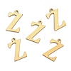Ion Plating(IP) 304 Stainless Steel Alphabet Charms STAS-H122-Z-G-2