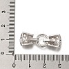 925 Sterling Silver Micro Pave Clear Cubic Zirconia Fold Over Clasps STER-M018-03P-3