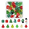 30Pcs Christmas Theme Transparent Glass Beads GLAA-YW0003-85-1