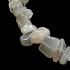 Natural White Moonstone Chip Beaded Stretch Bracelet LS-G-H294-01B-05-3