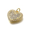 Brass Micro Pave Cubic Zirconia Pendants KK-P295-24G-2