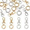 10Pcs 2 Colors Alloy Swivel Snap Hook Clasps & 10Pcs 2 Colors Alloy Spring Gate Rings Findings Kits FIND-TADJ0001-25-2