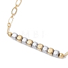 Non-magnetic Synthetic Hematite Beads Link Bracelets BJEW-JB13098-3