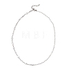 304 Stainless Steel Rhombus Cross Link Chain Necklaces NJEW-JN05939-5