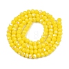 Electroplate Opaque Solid Color Glass Beads Strands EGLA-A044-P4mm-L04-3