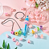 50Pcs 5 Styles UV Plating Opaque Acrylic Beads PACR-TA0001-31D-8