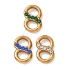 304 Stainless Steel & Rhinestone Connector Charms SA-CBA8C38-06G-1