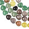 Gradient Color Natural Green Aventurine & Labradorite & Lemon Jade & Unakite & Petrified Wood Beads Strands G-B185-A07-4