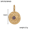 304 Stainless Steel & Natural & Synthetic Gemstone Beaded Pendants STAS-OY010-26G-3
