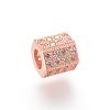 Brass Micro Pave Cubic Zirconia European Beads ZIRC-S053-YS012-1-1