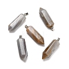 Natural Banded Agate Pendants GG-CBAA0EE-02P-01-1