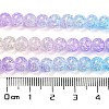 Spray Painted Crackle Glass Beads Strands DGLA-C002-6mm-07-5