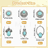 12Pcs 6 Styles Dyed Synthetic Turquoise Pendants FIND-SZ0019-80-2