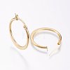 304 Stainless Steel Hoop Earrings EJEW-F105-22G-2