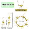 Plastic Pearl Beaded Flower of Life Dangle Earrings & Link Chain Bracelet & Pendant Necklace SJEW-AN0001-19-2