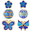 12Pcs 12 Styles Handmade Cloisonne Beads CLB-BBC0001-01-7