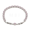 Platinum Tone Brass Micro Pave Cubic Zirconia Tennis Bracelets BJEW-B160-02P-01-5