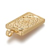 Brass Micro Pave Clear Cubic Zirconia Pendants ZIRC-Z004-01O-2