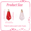 10Pcs 2 Colors Transparent Resin Pendants RESI-FP0001-40-4