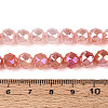 Anti-Tarnish Electroplate Glass Beads Strands GLAA-N064-8mm-06-2