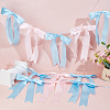 Polyester Bowknot Hanging Banner OFST-WH0004-121A-4