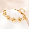 Punk 304 Stainless Steel Spiked Link Chain Bracelets for Women SA-H001-21G-4