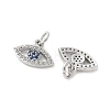 Brass Micro Pave Cubic Zirconia Charms KK-U056-28P-2