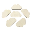 Customized Cloud Unfinished Wood Slice WOOD-WH0024-116B-2