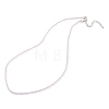 Natural Rose Quartz Beaded Necklaces NJEW-K114-A-A01-1